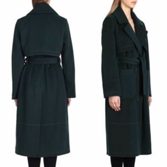 BADGLEY MISCHKA Wool Blend Tie Waist Coat - NWT - Picture 3 of 4